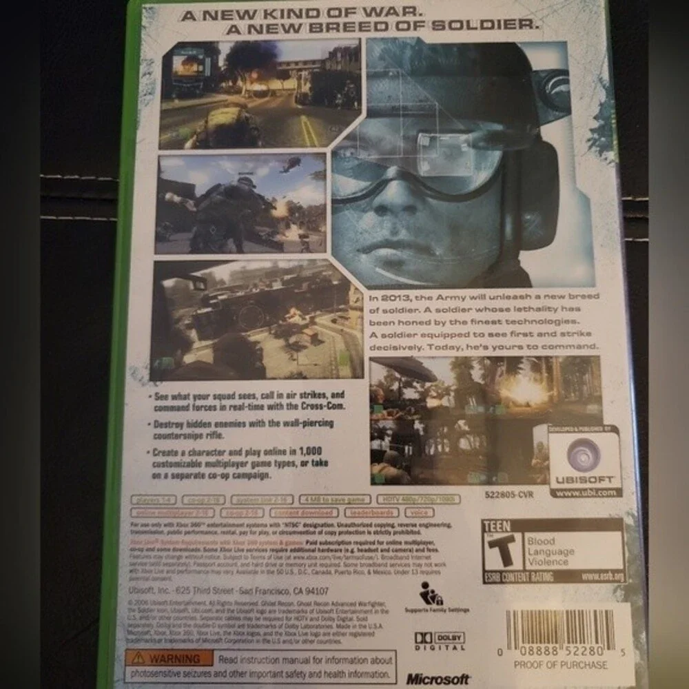 XBOX 360: Tom Clancy’s Ghost Recon Advanced Warfighter